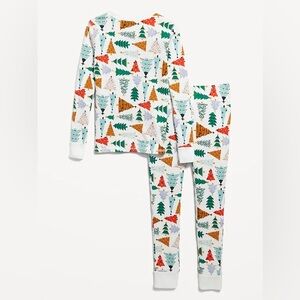 Old Navy O Christmas Tree Gender-Neutral Printed Snug-Fit Pajama Set Size 6